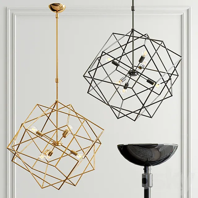 Currey & company chandelier 3D Model Currey & company chandelier 3D Model
