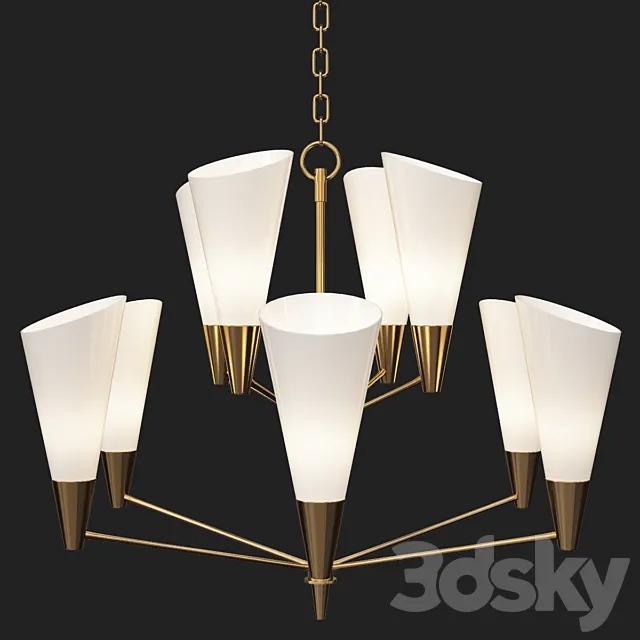 Currey & Company Cornet Chandelier 3DModel