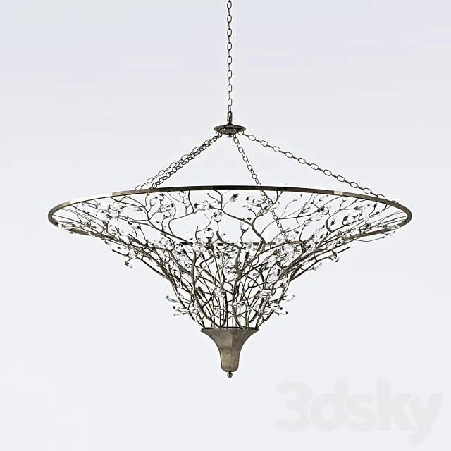 CURREY GISELLE CHANDELIER LARGE 3D Model CURREY GISELLE CHANDELIER LARGE 3D Model
