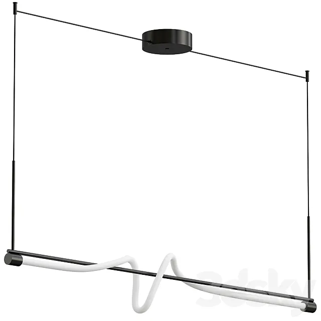 Cursive Linear Pendant 3D Model Cursive Linear Pendant 3D Model