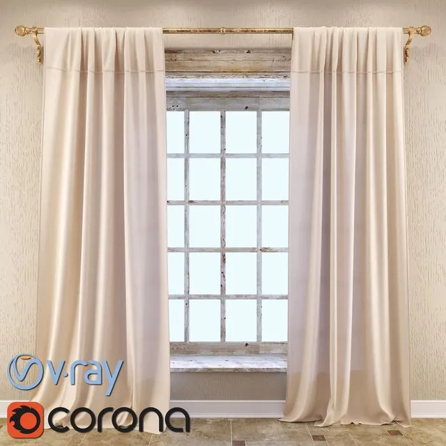 Curtain 003 3D Model