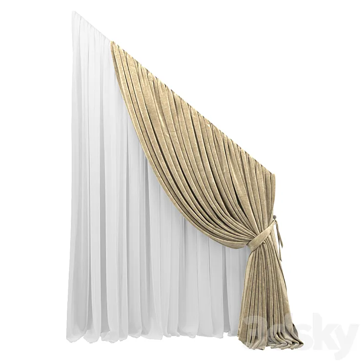 Curtain -021 3D Model Free Download