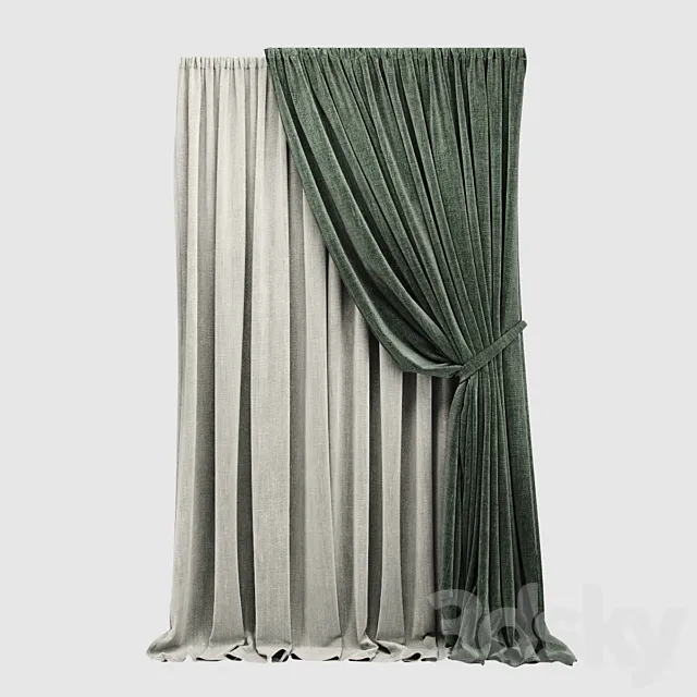 Curtain 03 3D Model Curtain 03 3D Model