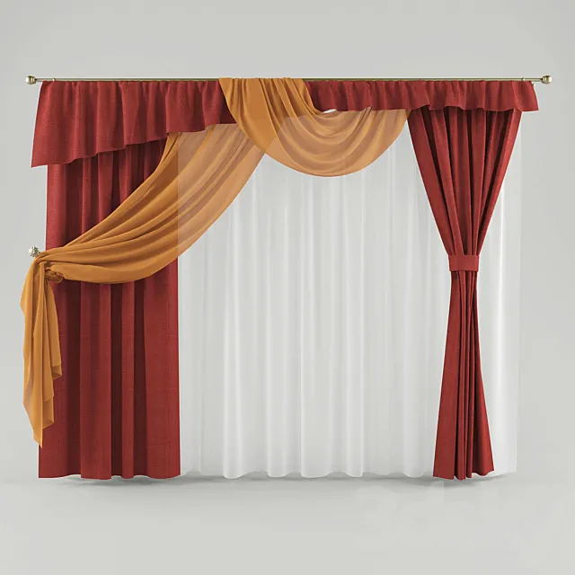 Curtain 1 3D Model Curtain 1 3D Model