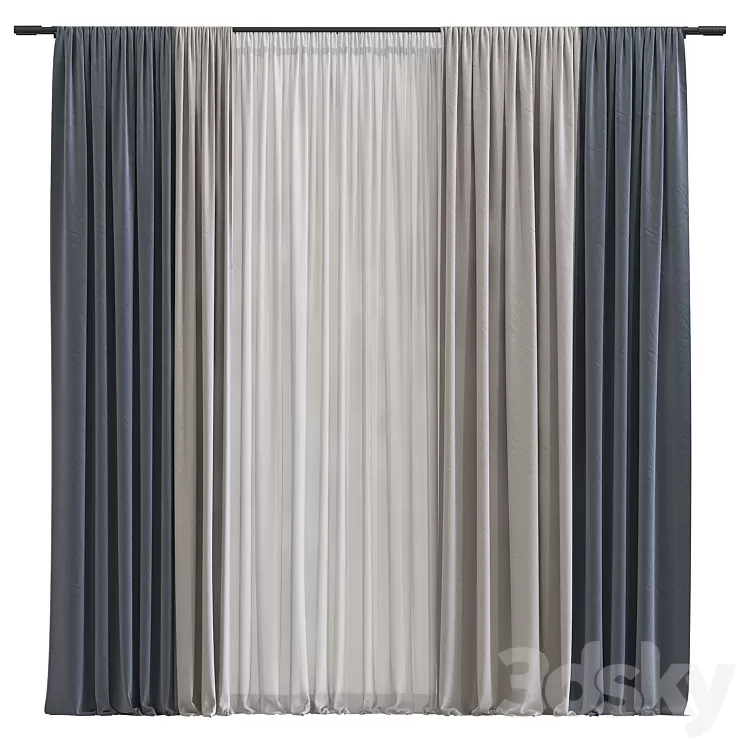 Curtain #11 3D Model Free Download