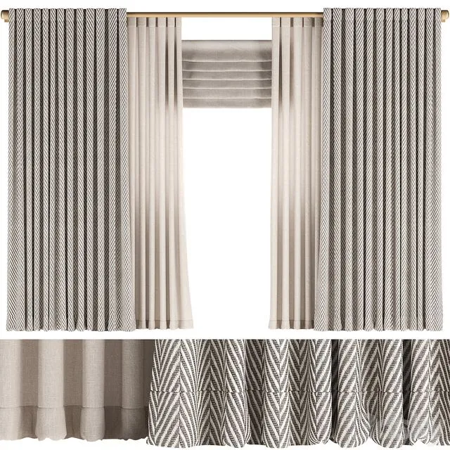 Curtain 12 Curtains 3D Model