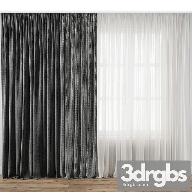 Curtain 123 3D Model Download