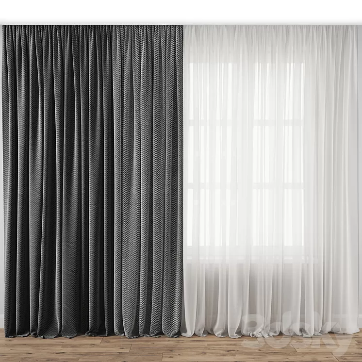 Curtain 123 3D Model Curtain 123 3D Model