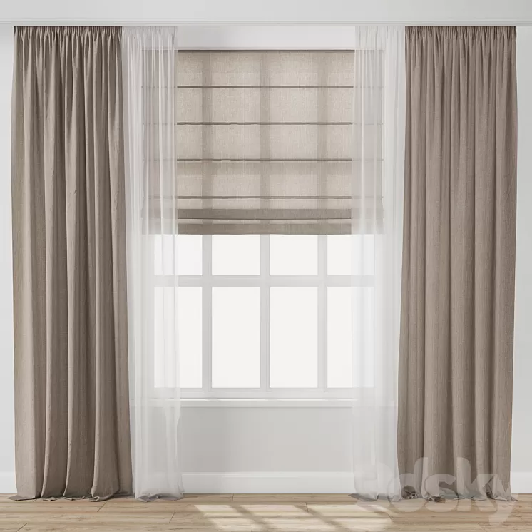 Curtain 172 3D Model Free Download