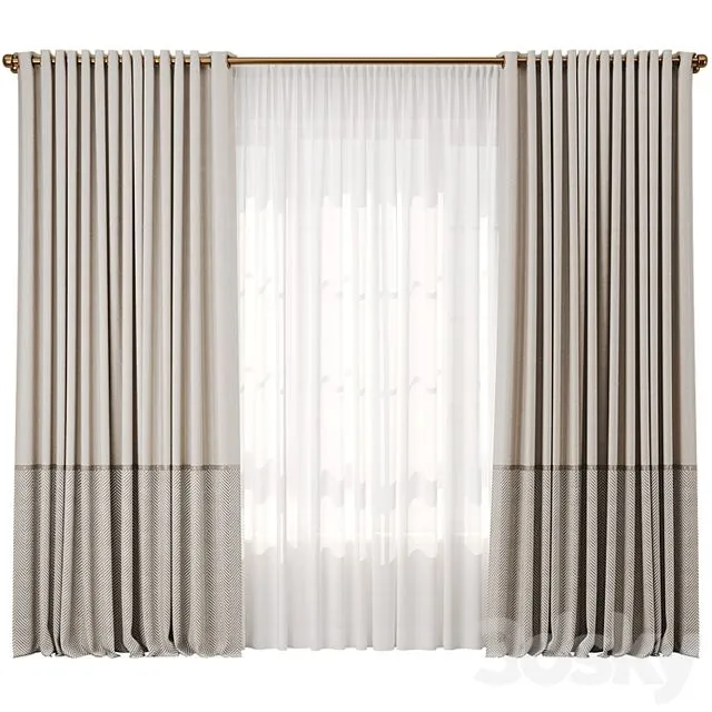 Curtain 22 curtains with eyelets 3D Model Curtain 22 curtains with eyelets 3D Model