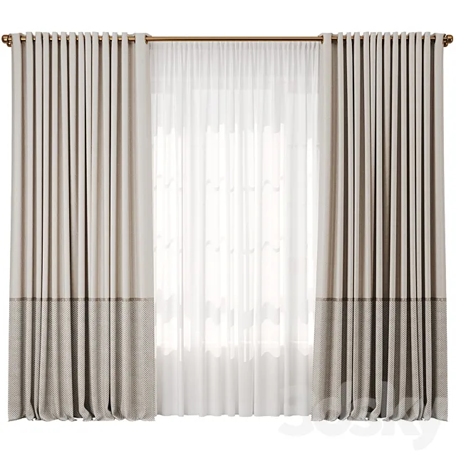 Curtain 22_curtains with eyelets 3D Model Curtain 22_curtains with eyelets 3D Model