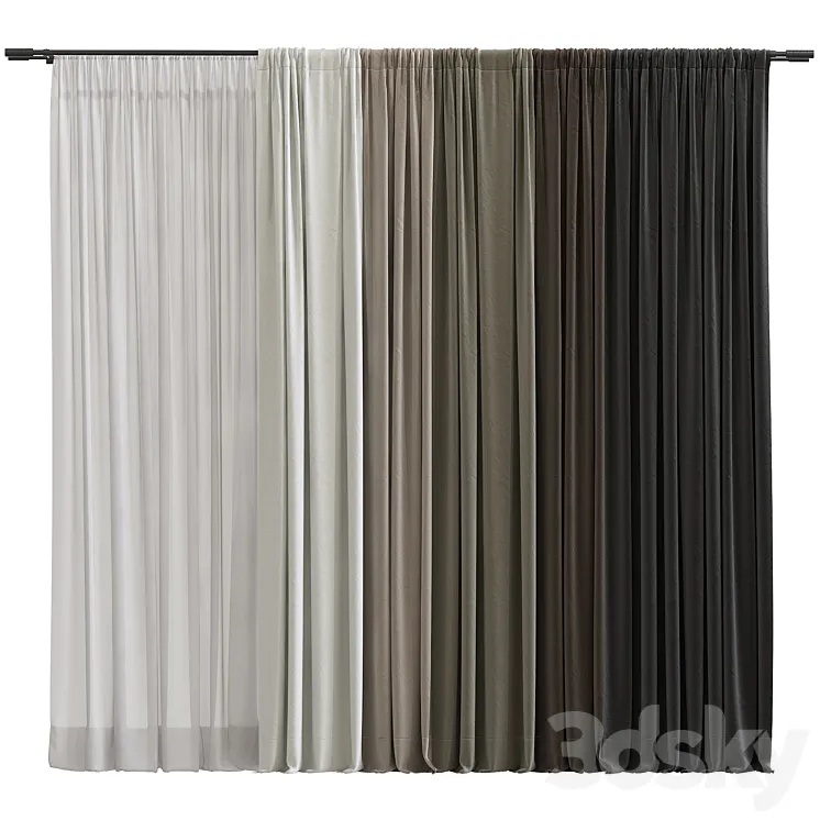 Curtain #232 3D Model Free Download