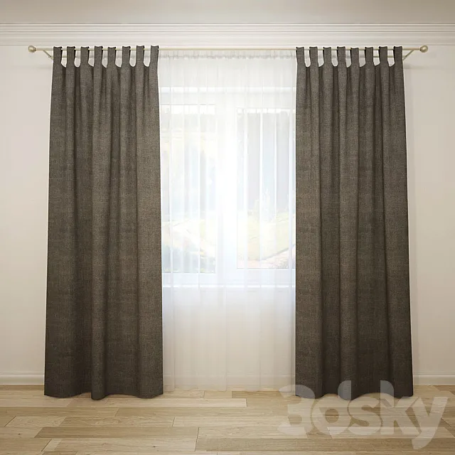 Curtain-3 3D Model Curtain-3 3D Model