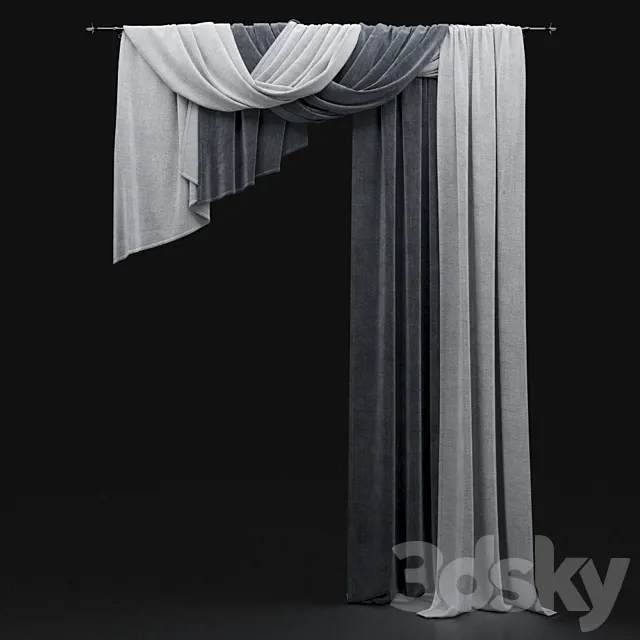 Curtain 308 3D Model Curtain 308 3D Model