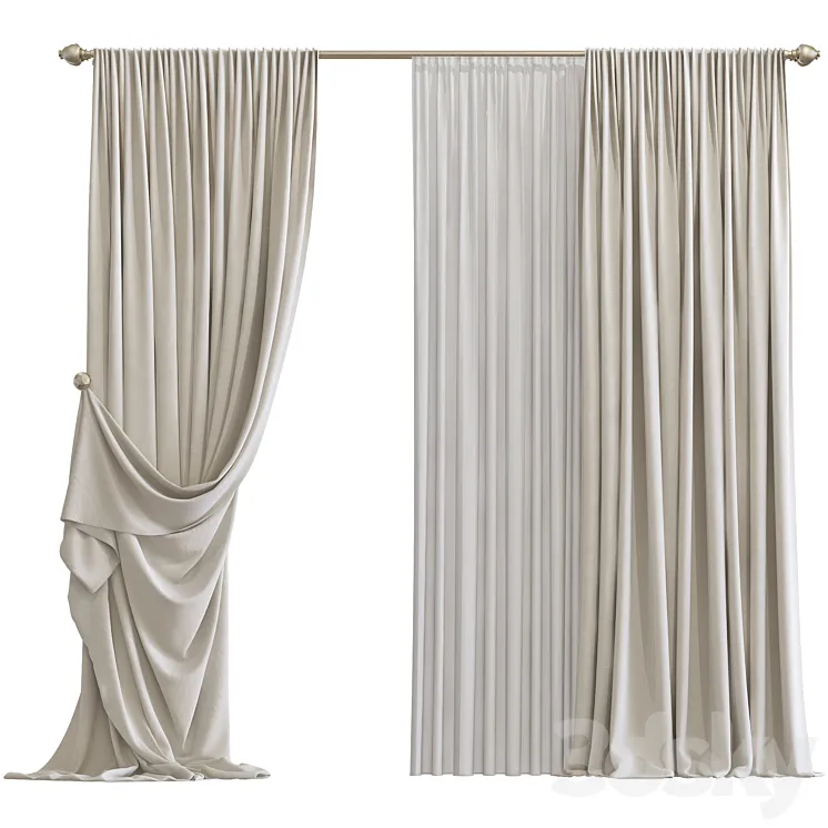 Curtain #314 3D Model Free Download