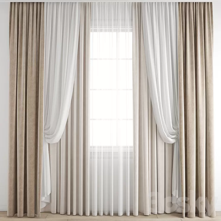 Curtain 329 3D Model Free Download
