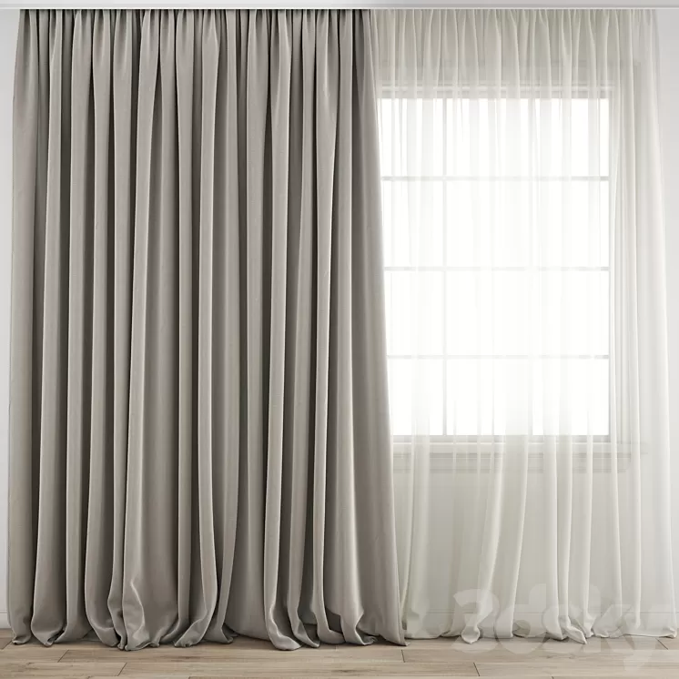 Curtain 331 3D Model Free Download