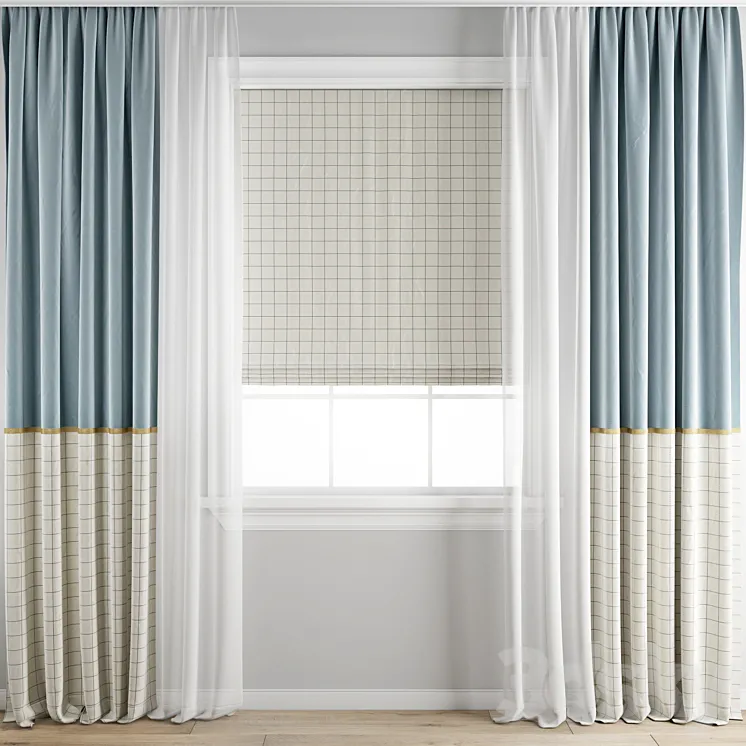 Curtain 332 3D Model Free Download