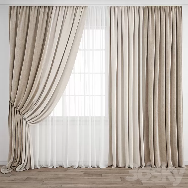 Curtain 336 3D Model Free Download