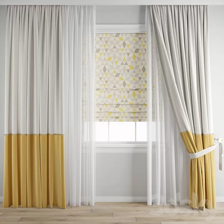 Curtain 338 3D Model Free Download