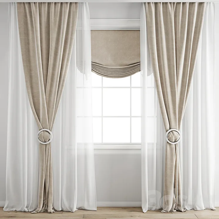 Curtain 343 3D Model Free Download
