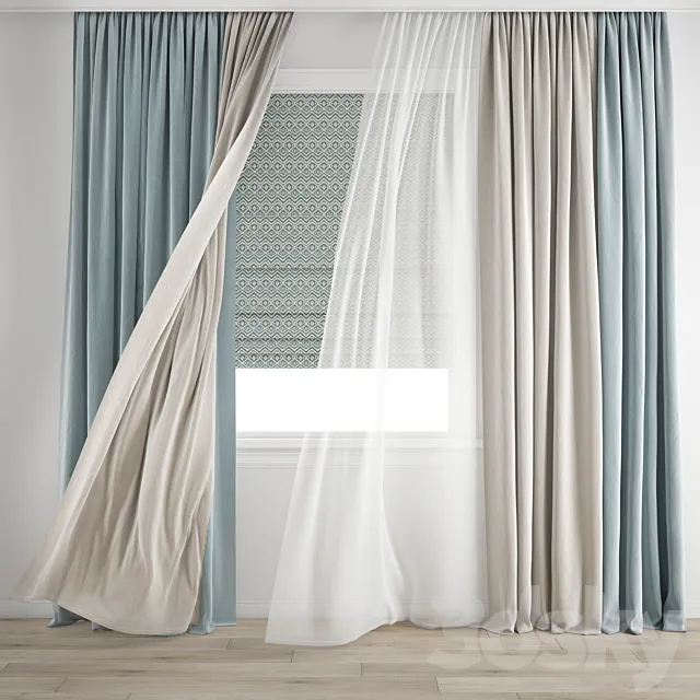 Curtain 346 _ Wind blowing effect 9 3DModel Curtain 346 _ Wind blowing effect 9 3DModel