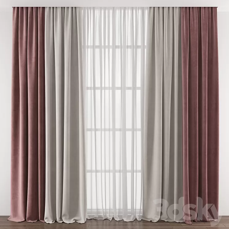 Curtain 386 3D Model Curtain 386 3D Model