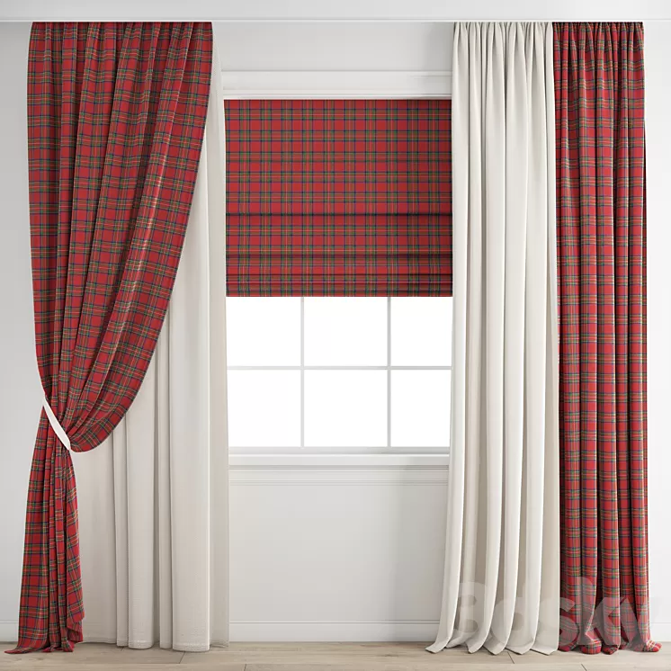 Curtain 390-Christmas 3D Model Curtain 390-Christmas 3D Model