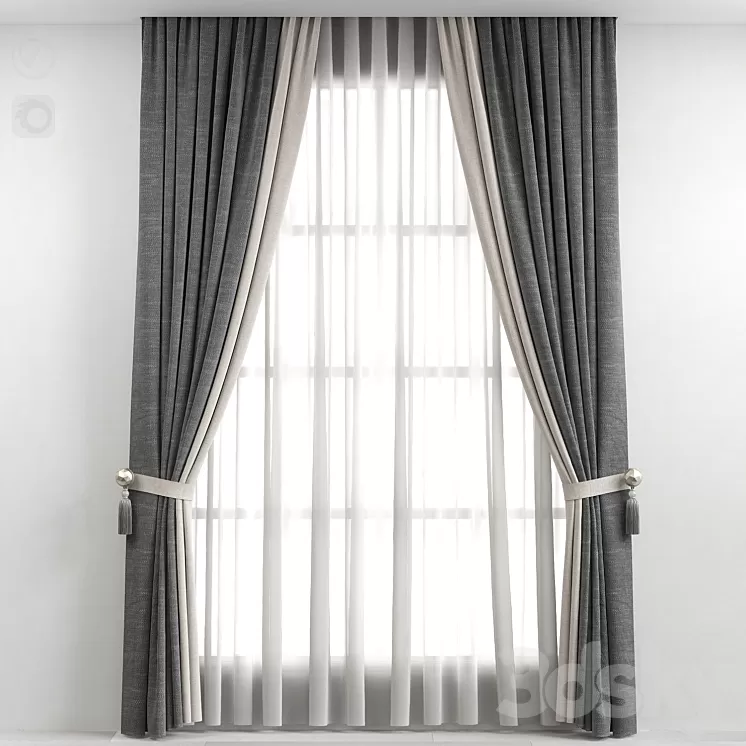 Curtain 3D Model Curtain 3D Model