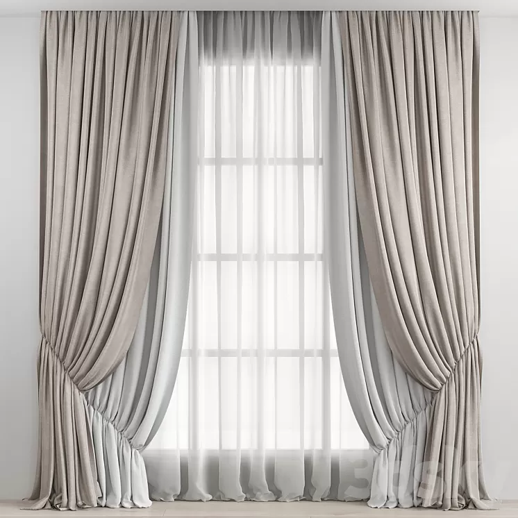 Curtain 3D Model Curtain 3D Model