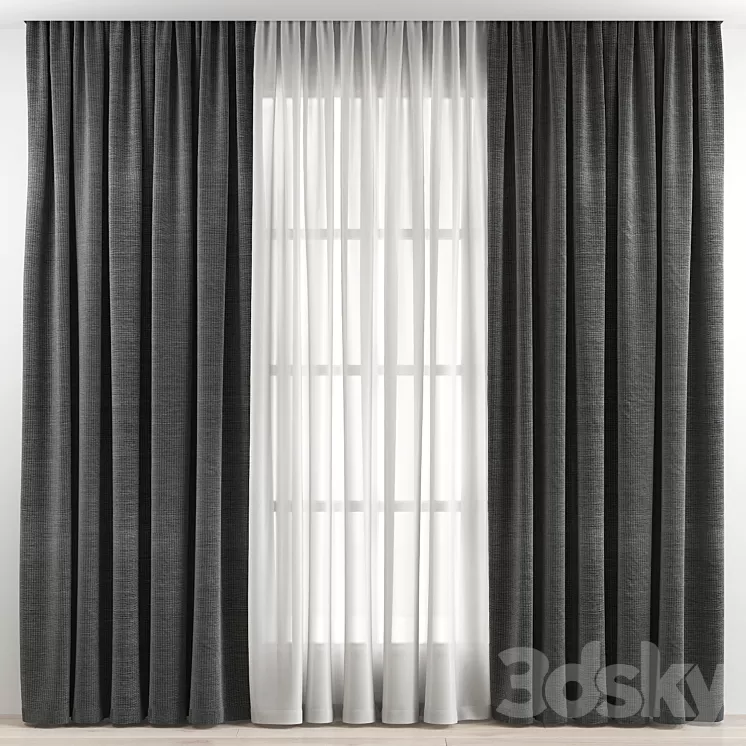 Curtain 3D Model Curtain 3D Model
