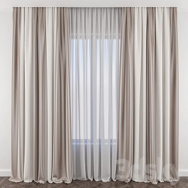 Curtain 3D Model Curtain 3D Model