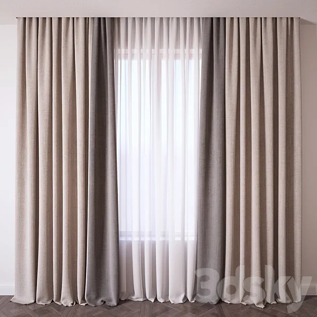 Curtain 3D Model Curtain 3D Model