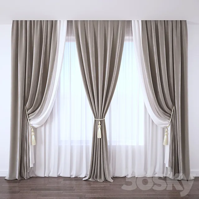 Curtain 3D Model Curtain 3D Model