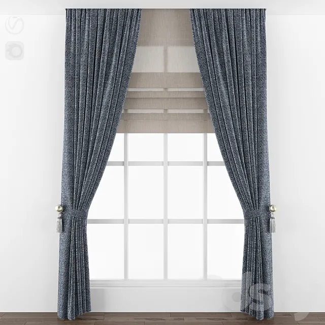 Curtain 3D Model Curtain 3D Model