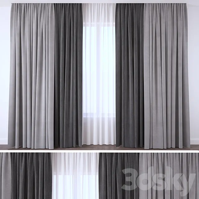 Curtain 3D Model Curtain 3D Model