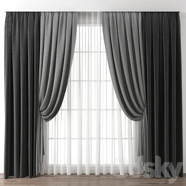 Curtain 3D Model Curtain 3D Model