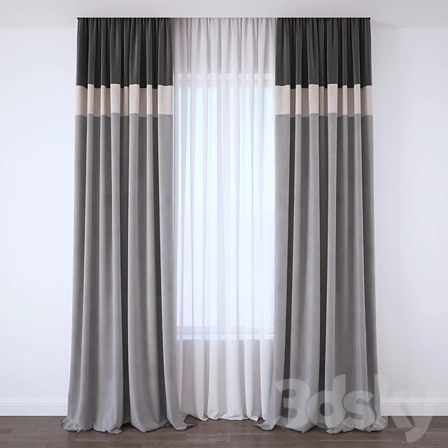 Curtain 3D Model Curtain 3D Model