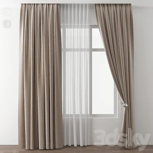 Curtain 3D Model Curtain 3D Model