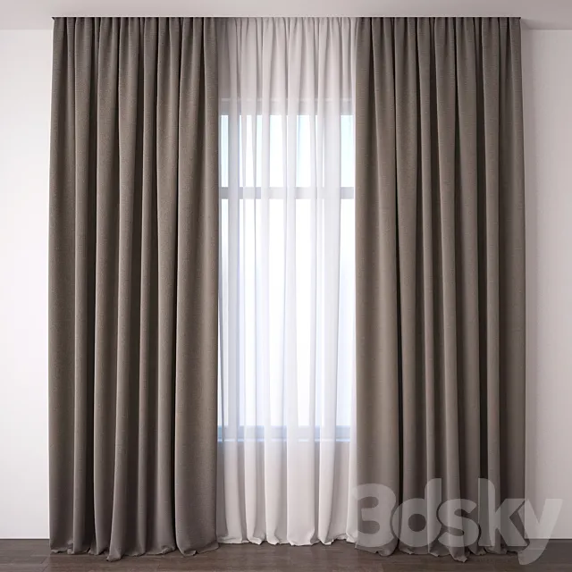 Curtain 3D Model Curtain 3D Model