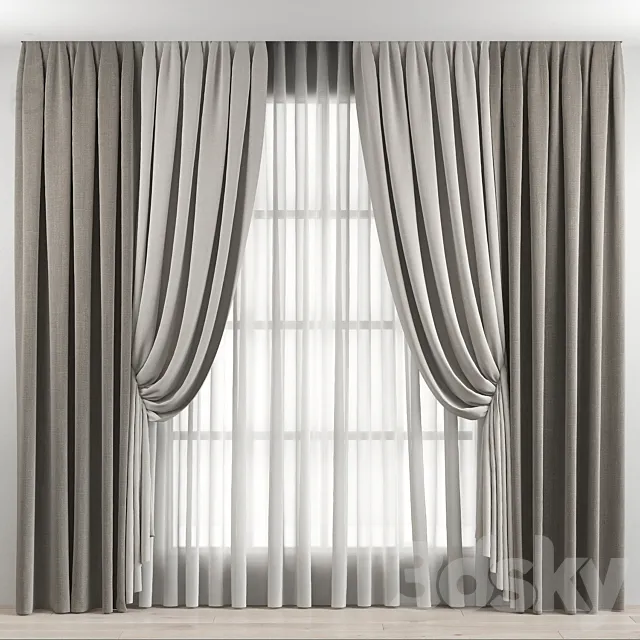 Curtain 3D Model Curtain 3D Model