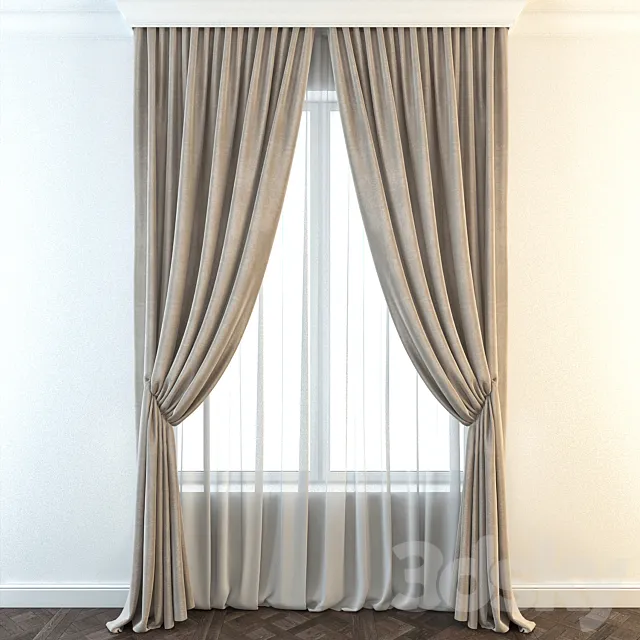 Curtain 3D Model Curtain 3D Model