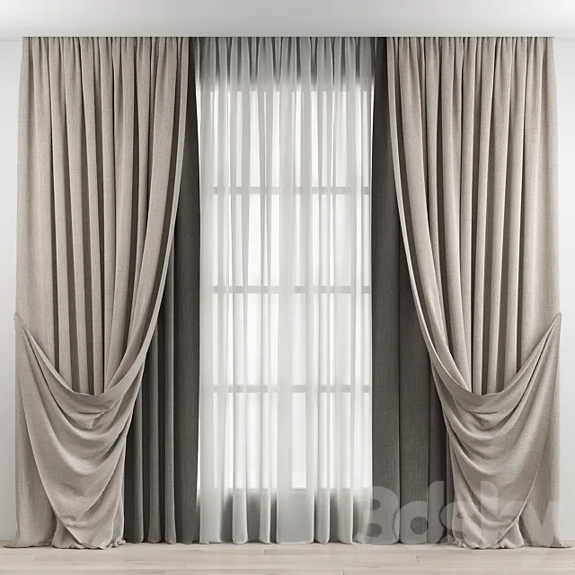 Curtain 3D Model Curtain 3D Model