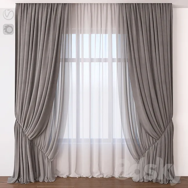 Curtain 3D Model Curtain 3D Model