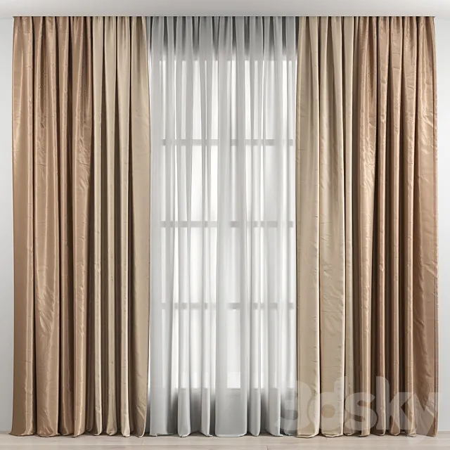 Curtain 3D Model Curtain 3D Model