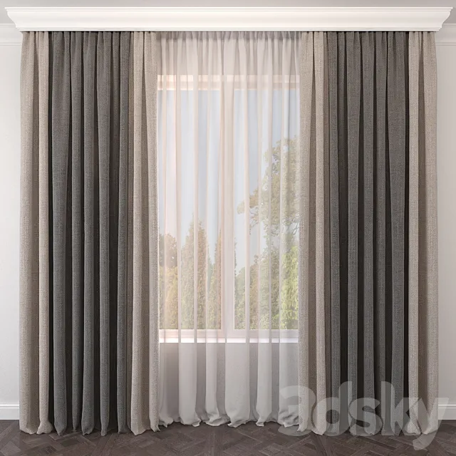 Curtain 3D Model Curtain 3D Model