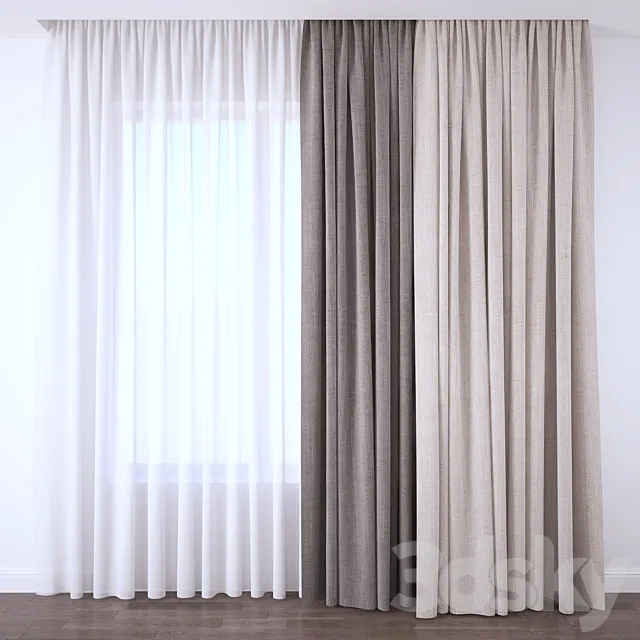 Curtain 3D Model Curtain 3D Model