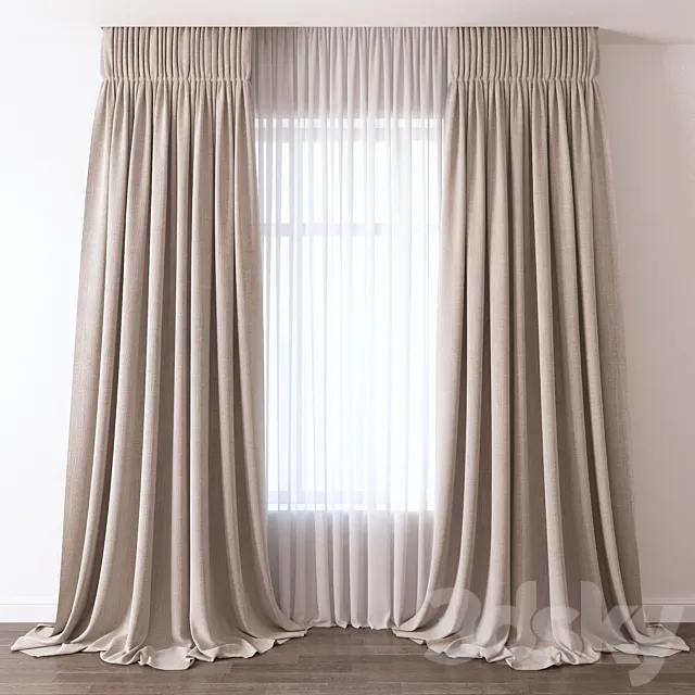 Curtain 3D Model Curtain 3D Model