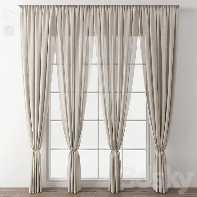 Curtain 3D Model Curtain 3D Model