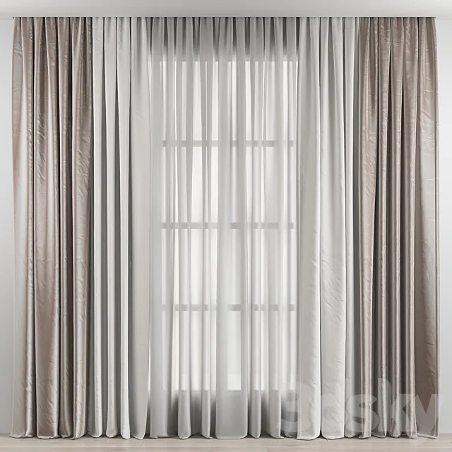 Curtain 3D Model Curtain 3D Model